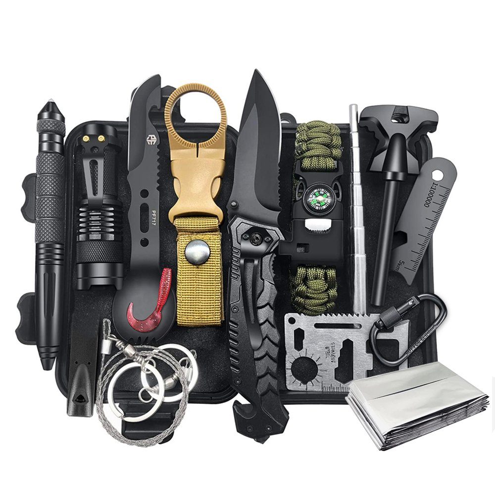 MDHAND Multitool Professionelles Outdoor Survival Ausrüstung, (Set, 13 St), für Camping Abenteuer