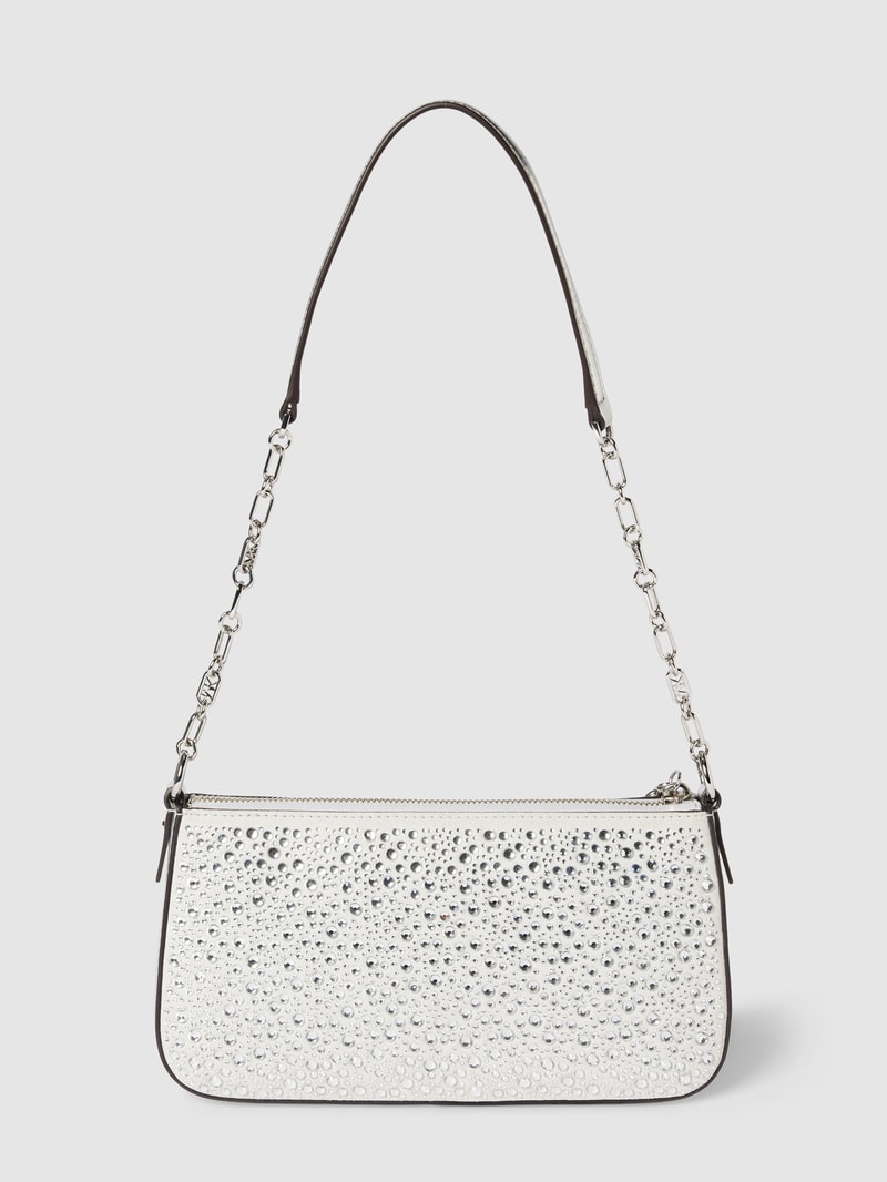 Handtasche mit Strasssteinbesatz Modell 'EMPIRE' in silber