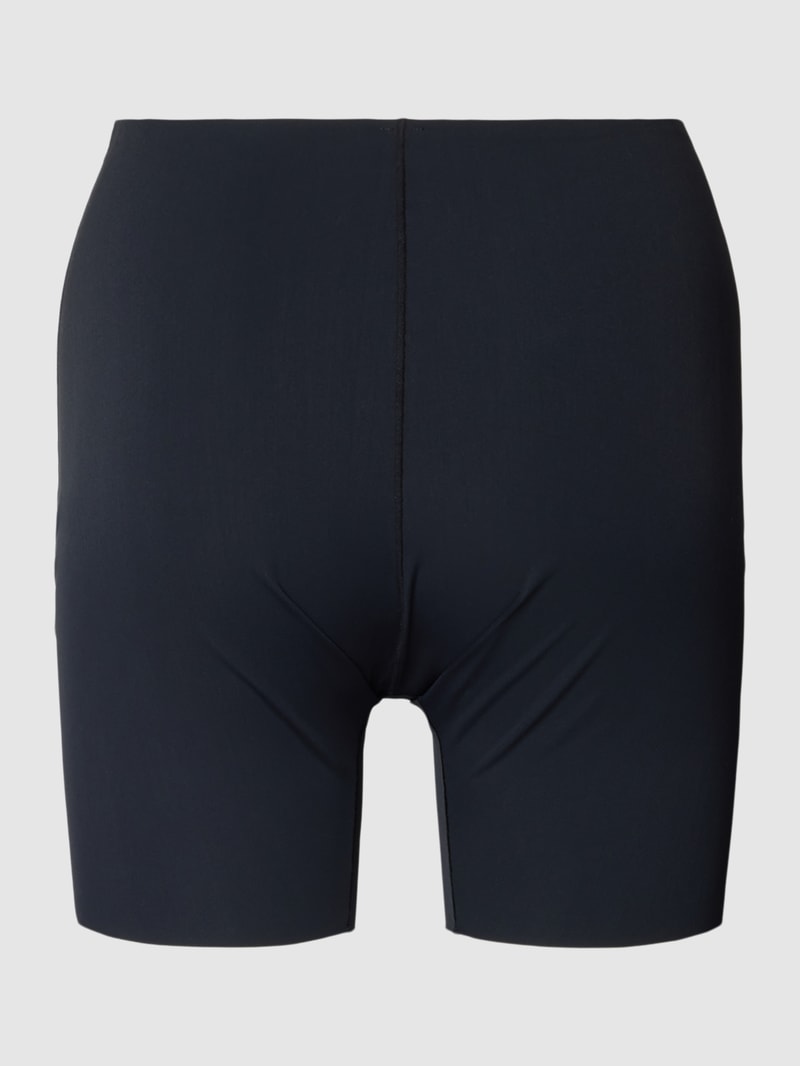 Pants mit Label-Detail und Shape-Effekt in schwarz