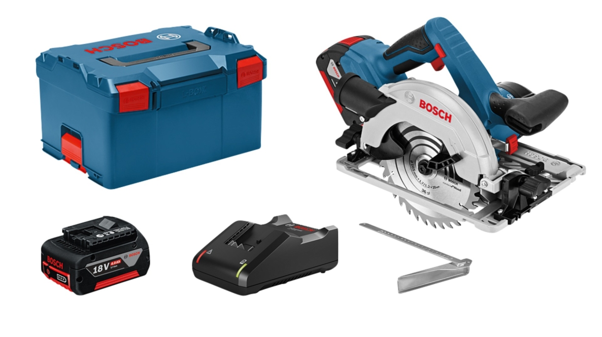 Bosch Blue 06016A2106 GKS18V-57G Kreissäge 18V 4,0Ah Li-Ion in L-Boxx