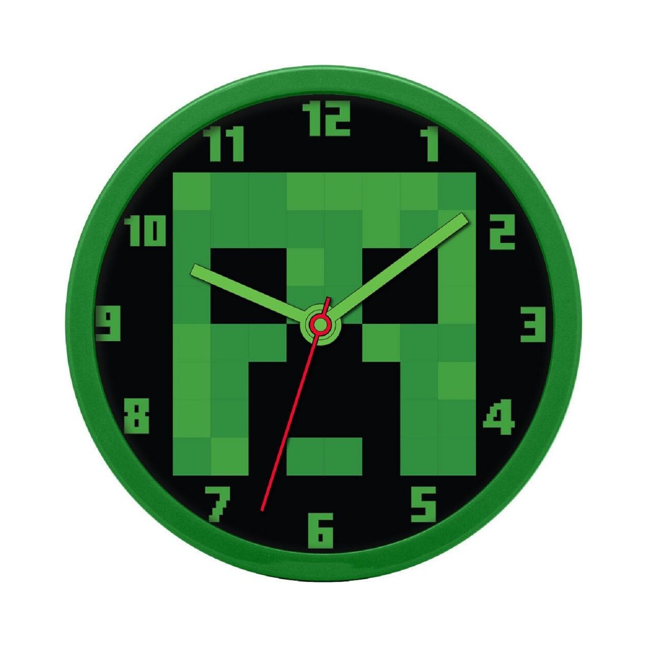 COFI 1453 Minecraft analoge Wanduhr mit 25cm Durchmesser: Stilvolle Zeitmessung für Gamer