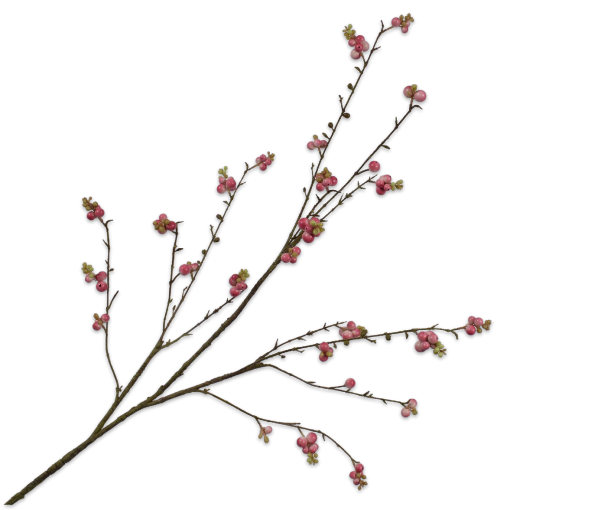 Trendhopper Kunstblume Beerenzweig Rosa 118 cm