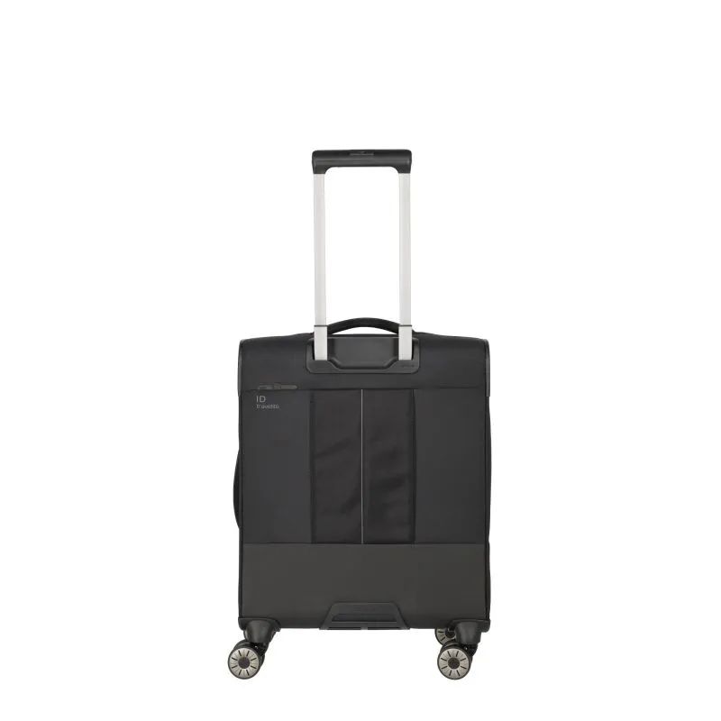 Travelite CROSSLITE Bordtrolley S mit 4 Rollen (55 cm) - Schwarz