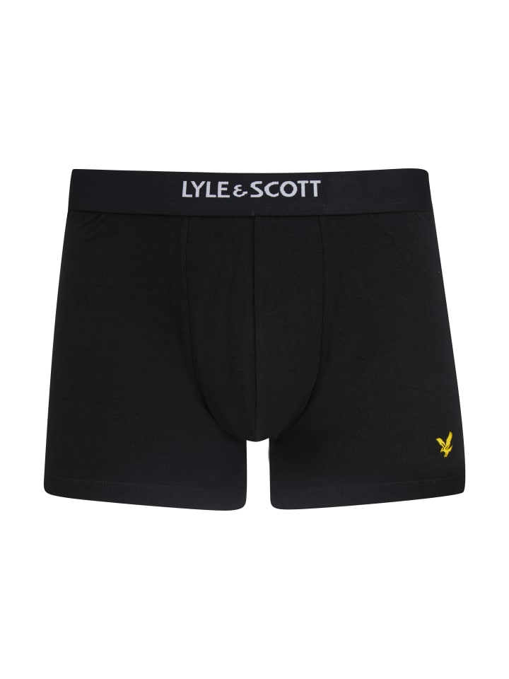 Lyle & Scott Boxer 3-Er Set in Weiß/Grau meliert/Schwarz günstig kaufen S