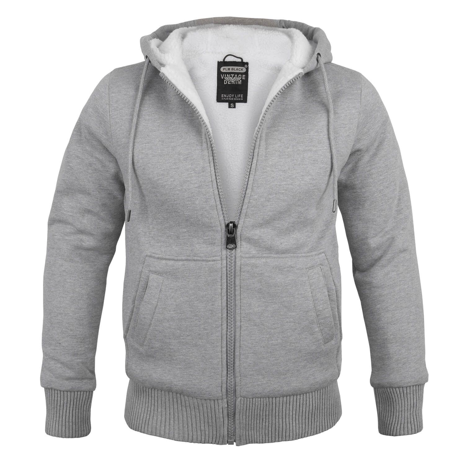Hooded Sweatjacke mit Teddyfutter