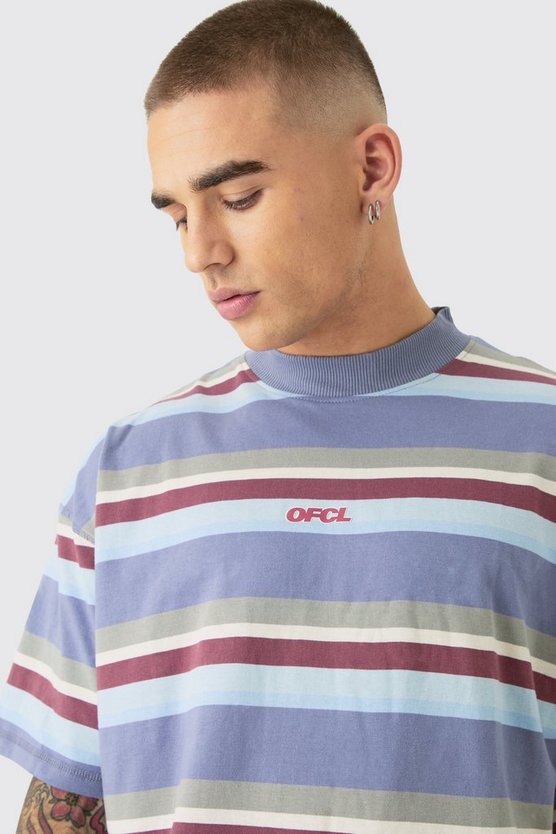 Gestreiftes Oversize Official T-Shirt