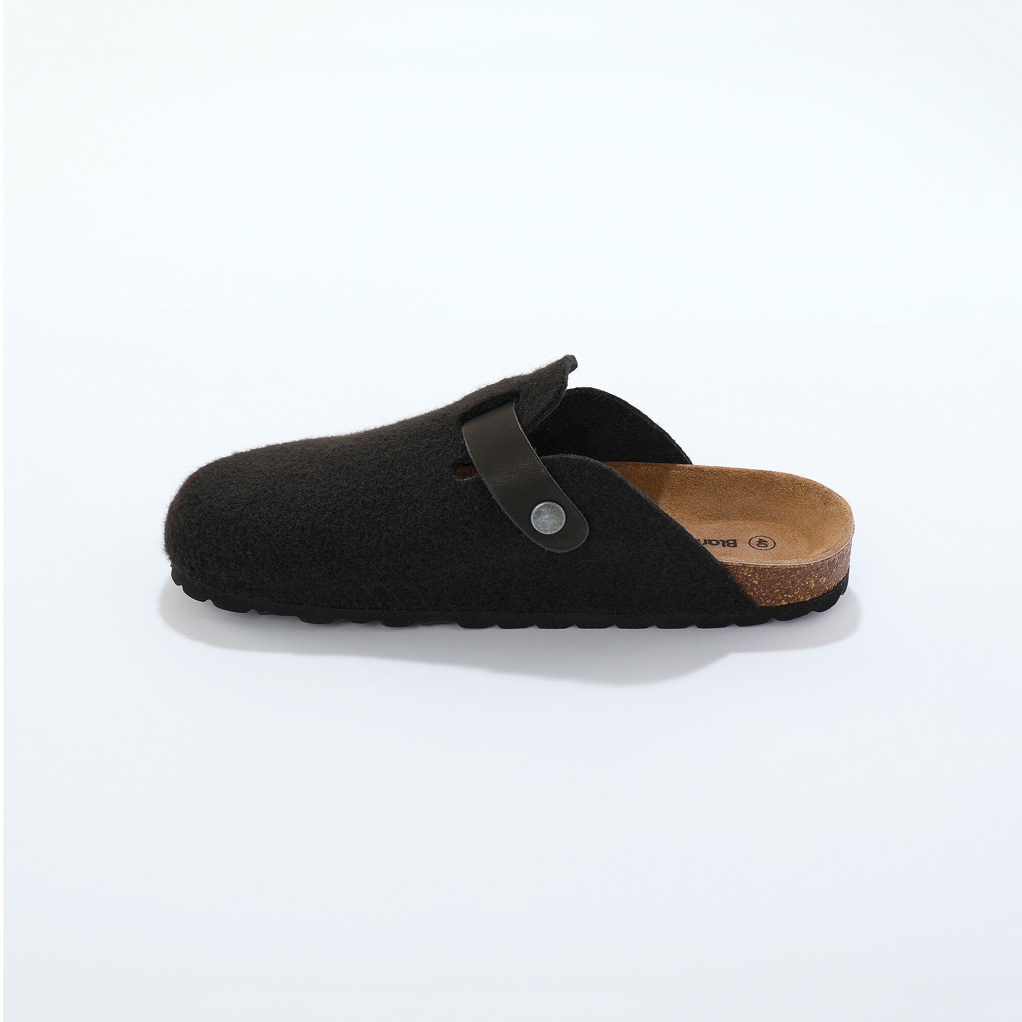 Mules sabot feutrine à boucle