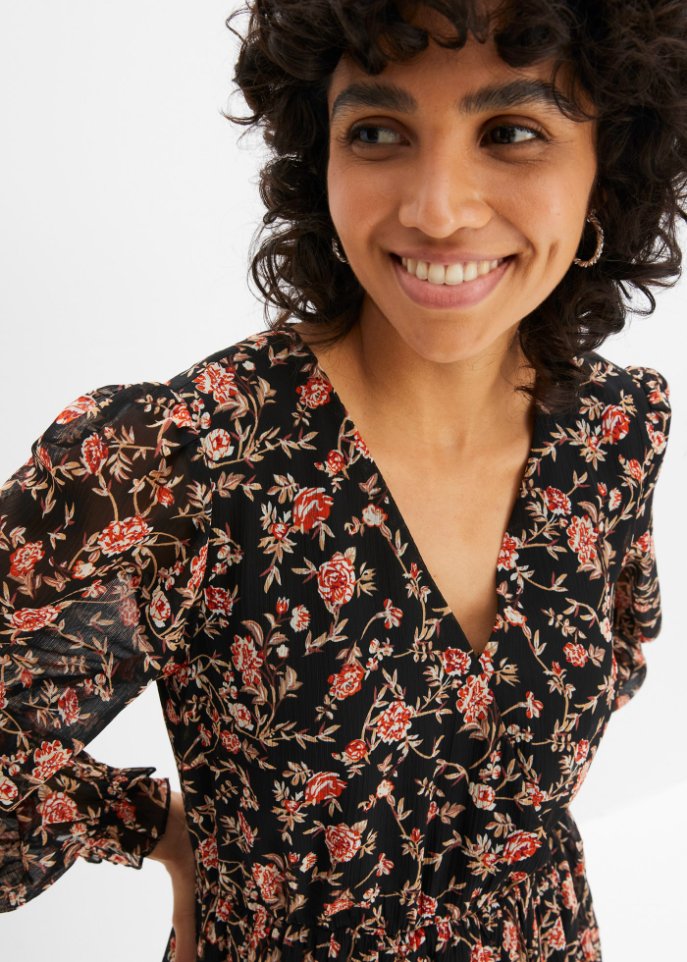 bedruckte Bluse aus recyceltem Polyester