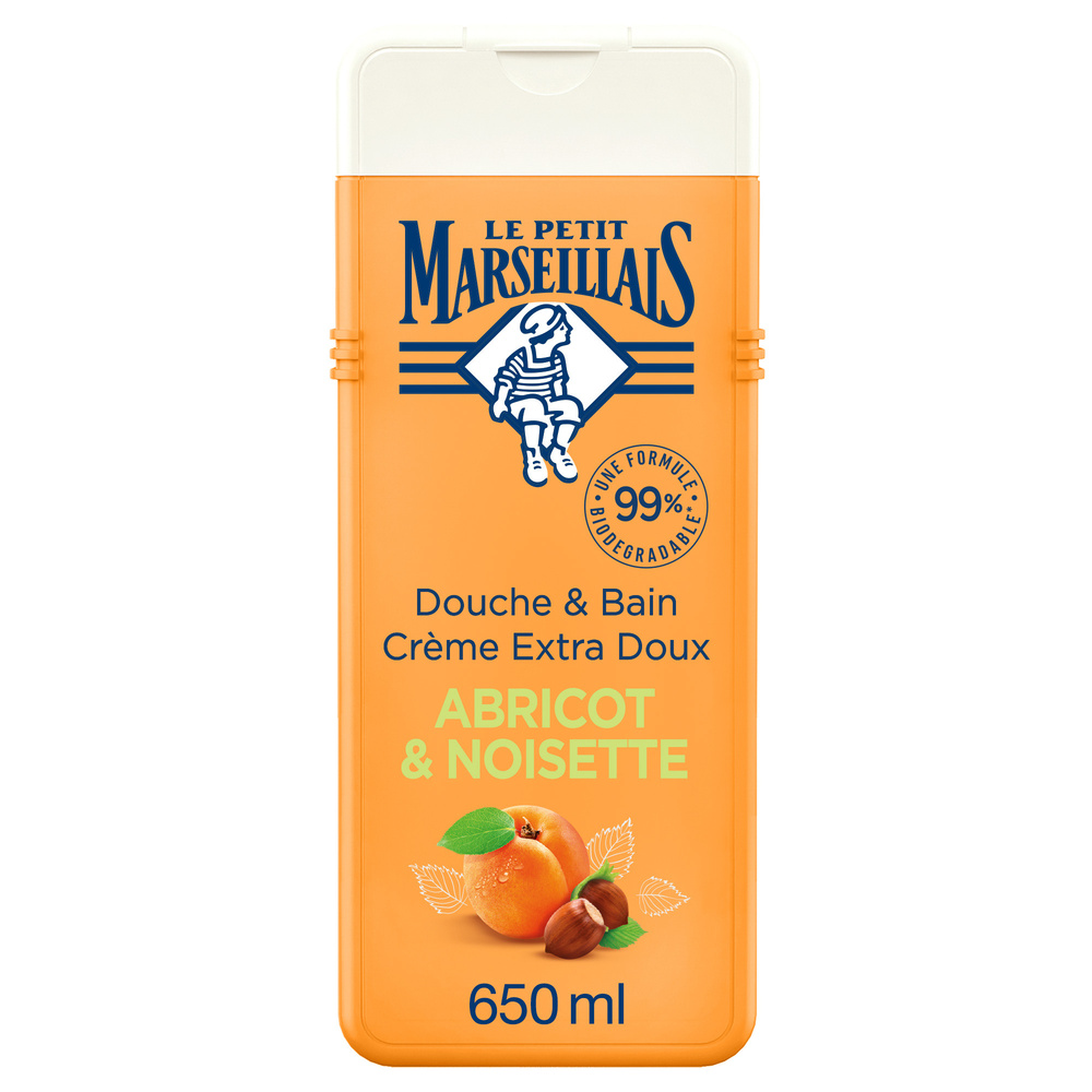 le petit marseillais Douche & Bain Crème Extra Doux Abricot & Noisette 650ml Gel douche