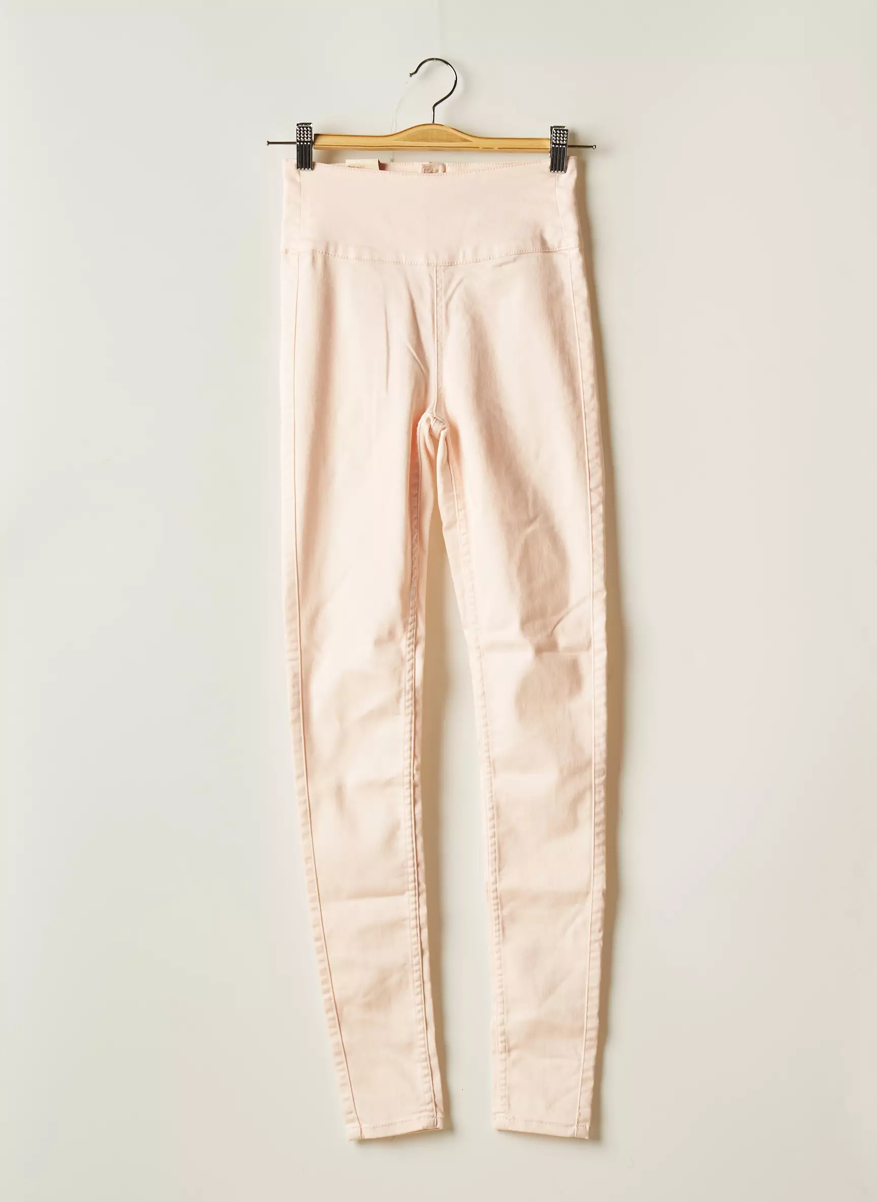 Pieces Pantalons Slim Femme couleur rose