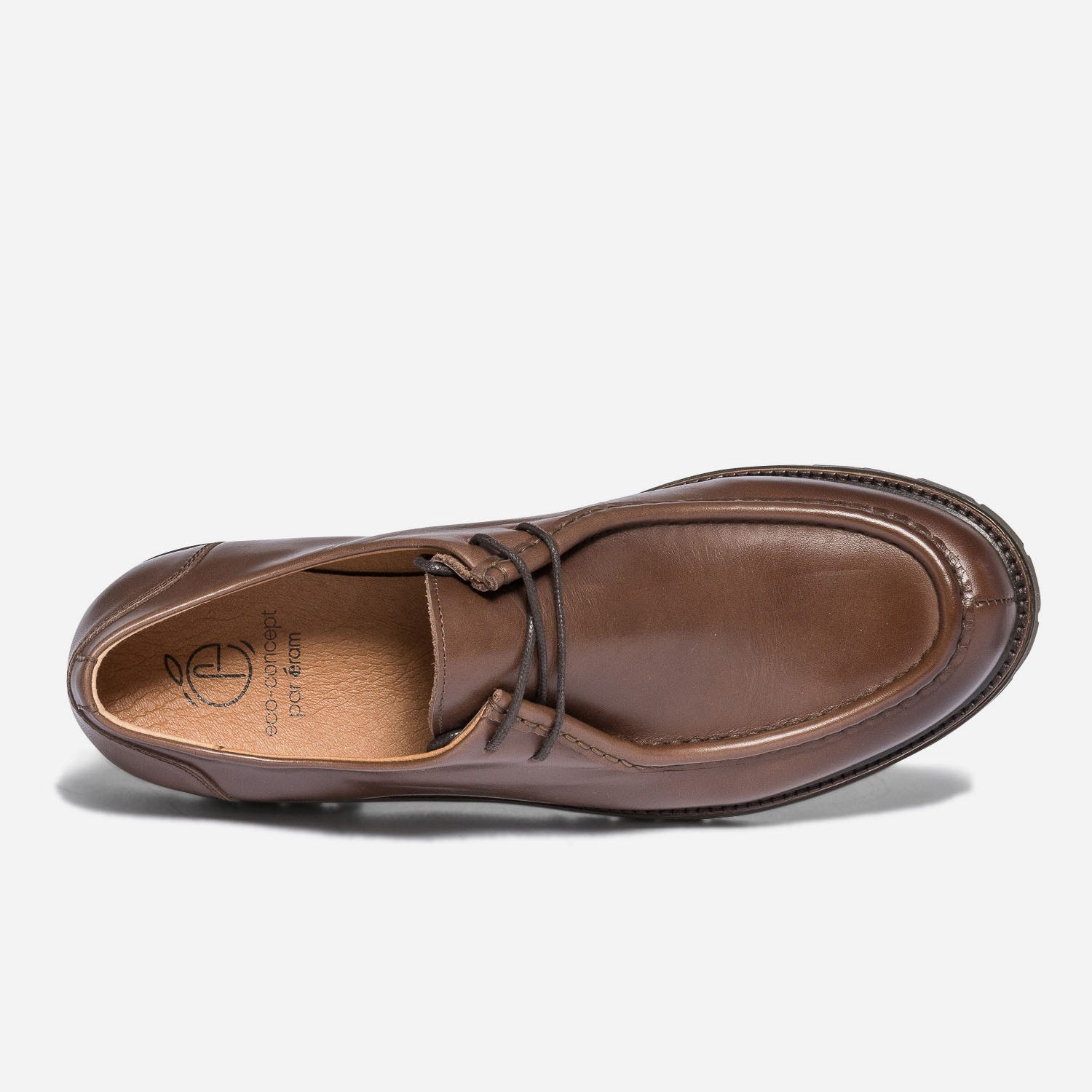 Derby marron foncé éco-conçu en cuir