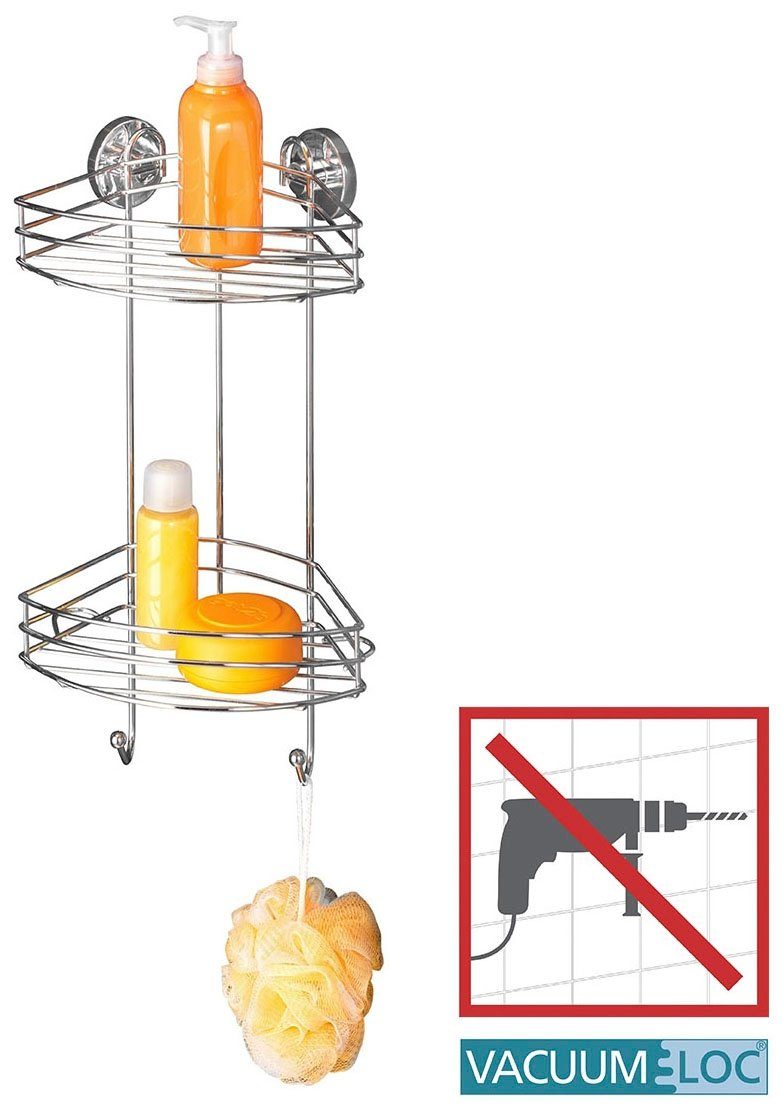 WENKO Duschablage Vacuum-Loc 2 Etagen, 2 Etagen