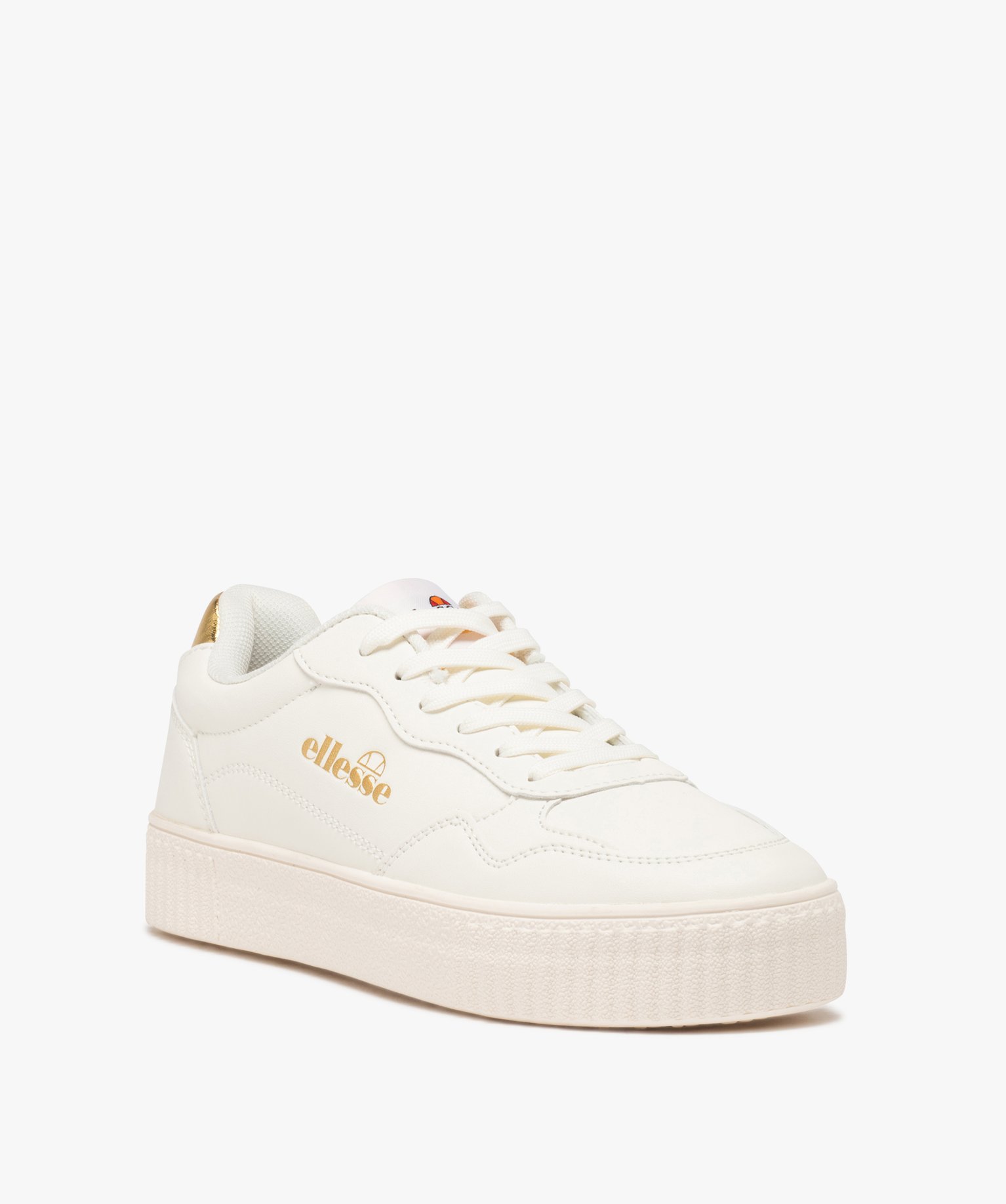 Baskets femme unies style rétro détail doré - Ellesse blanc | GEMO