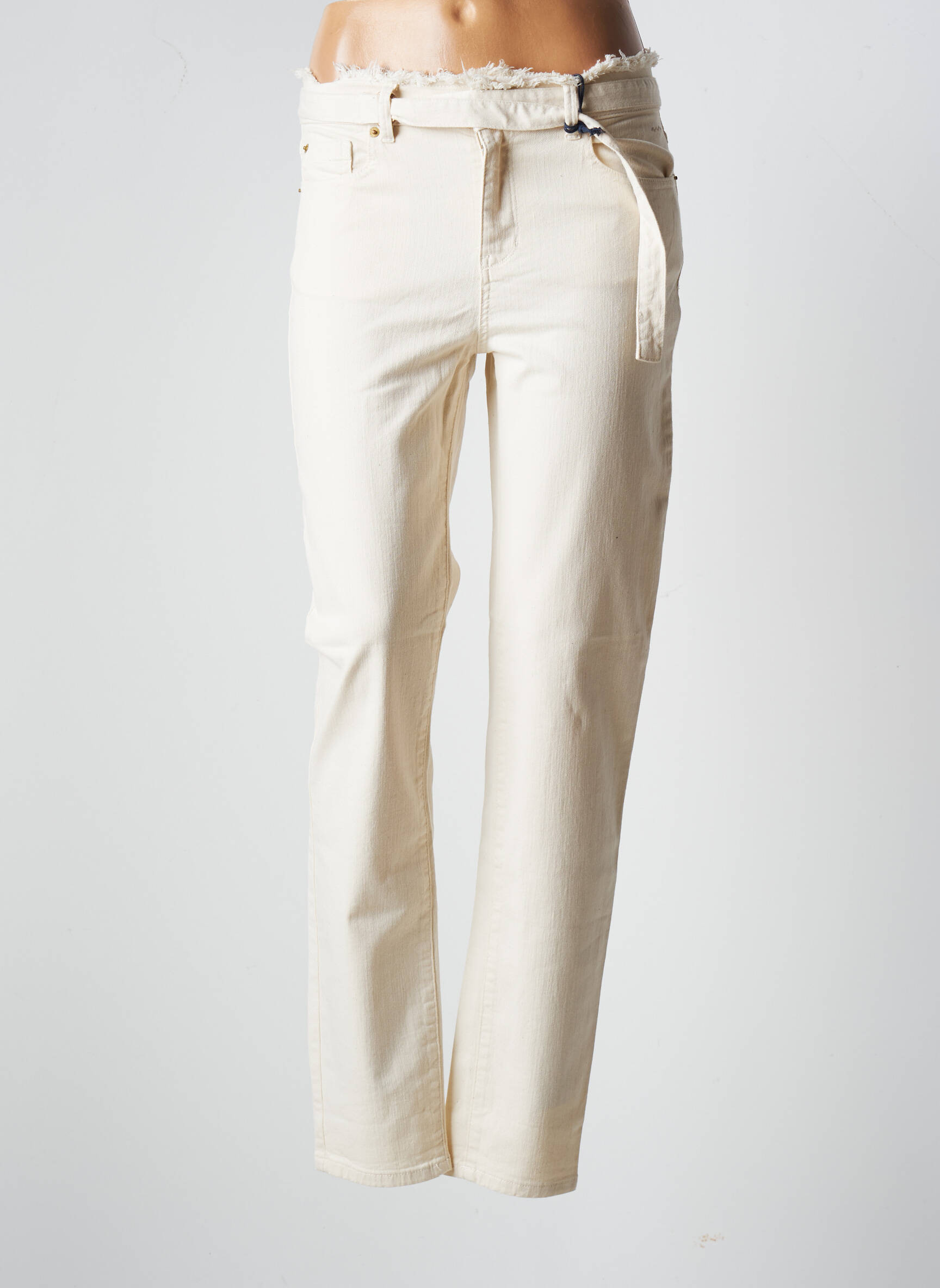 Blue Daze Jeans Coupe Slim Femme couleur beige