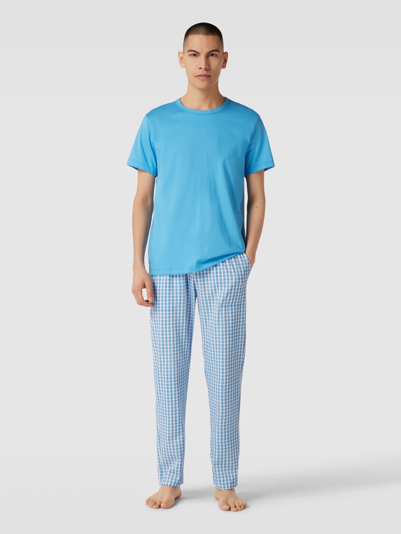 Pyjama-Hose mit Allover-Muster Modell 'REMIX SLEEP PJ' in türkis