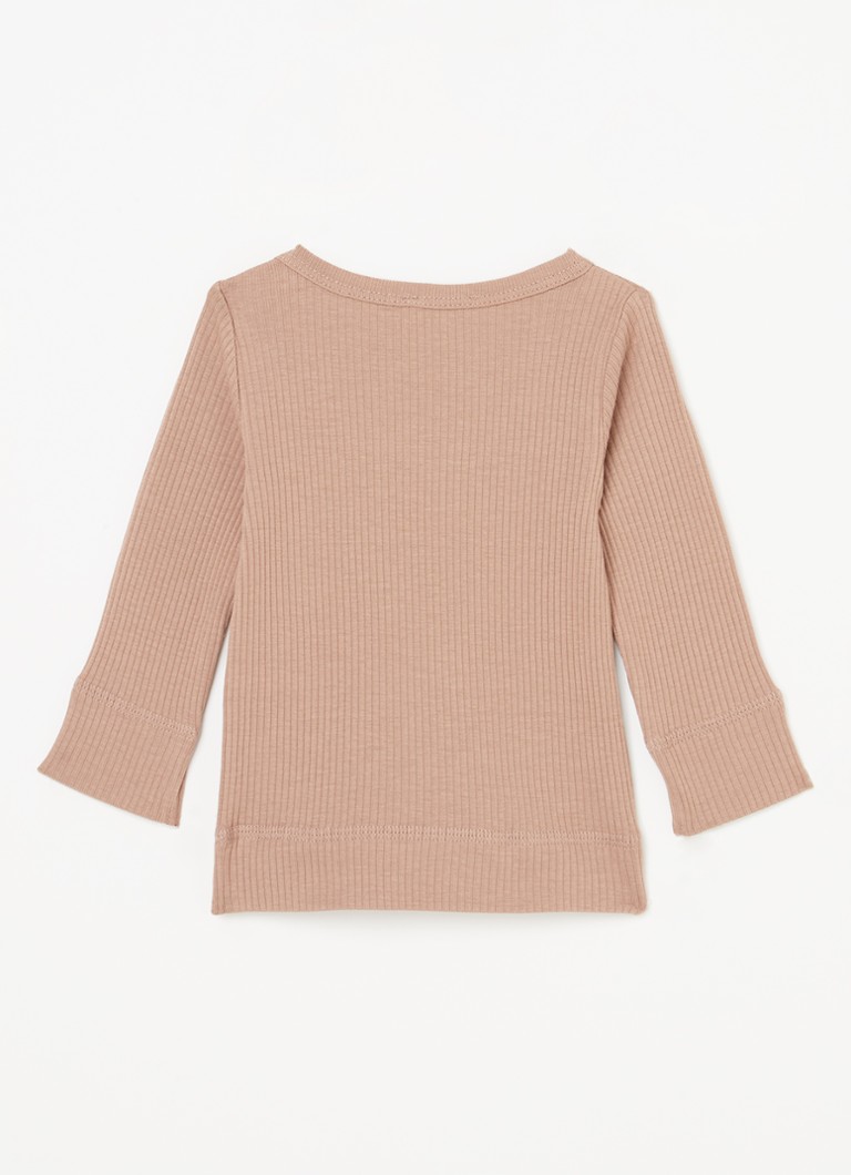 Tricou cu mânecă lungă din amestec de bumbac organic cu nervuri MarMar COPENHAGEN