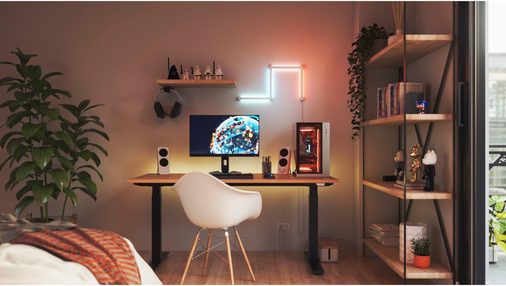 nanoleaf LED Lichtleiste Lines, LED fest integriert, Warmweiß, Smarte Technologie und elegante Beleuchtung
