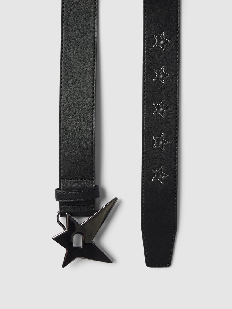 Gürtel mit Pinschließe in schwarz
