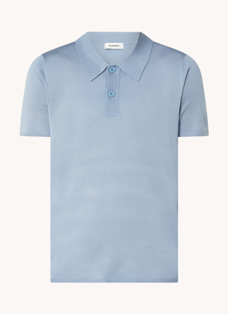 Sandro  Regular fit fijngebreide polo met stretch