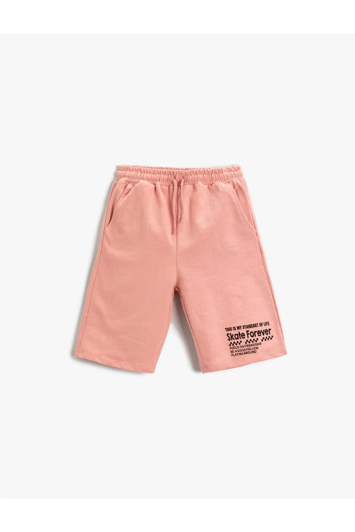 Koton  Bedruckte Shorts mit elastischem Bund über dem Knie aus Baumwolle