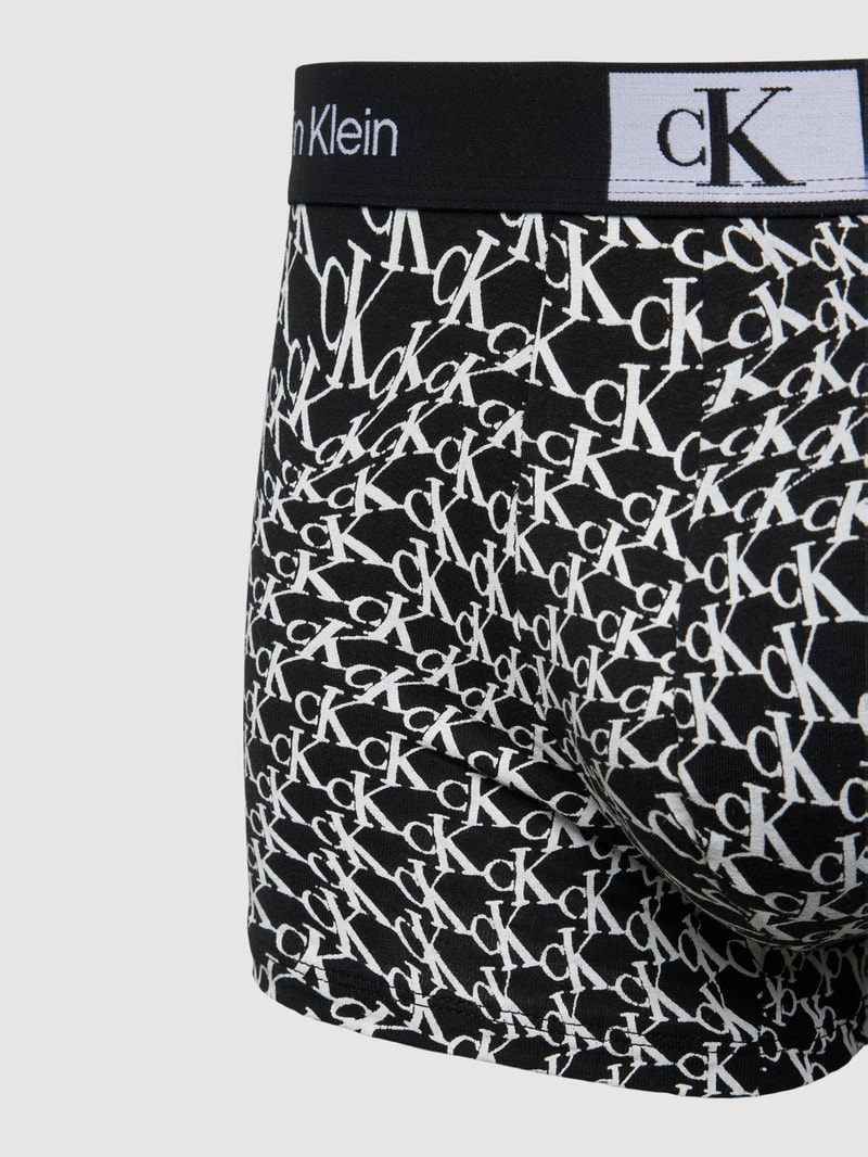 Trunks mit elastischem Label-Bund Modell 'CK 96' im 3er-Pack in schwarz