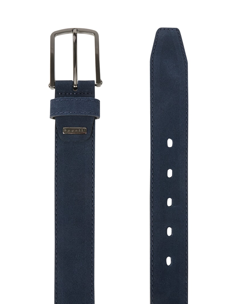 Gürtel aus Veloursleder in marineblau
