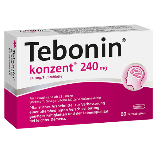 TEBONIN konzent 240 mg Filmtabletten  60 St  Filmtabletten