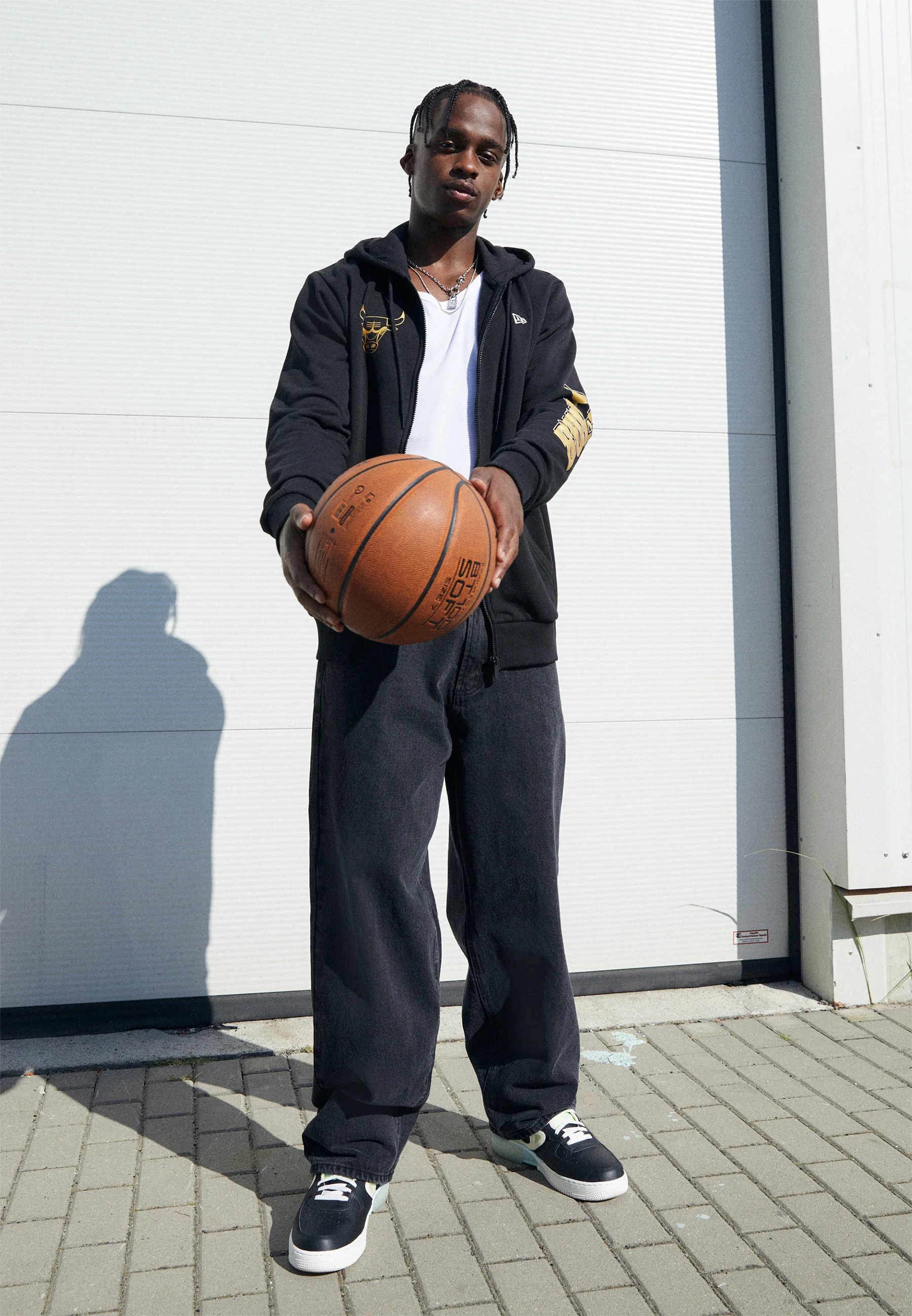 Sudadera con capucha y cremallera New Era NBA CHICAGO BULLS TEAM SCRIPT - Sudadera con capucha y cremallera