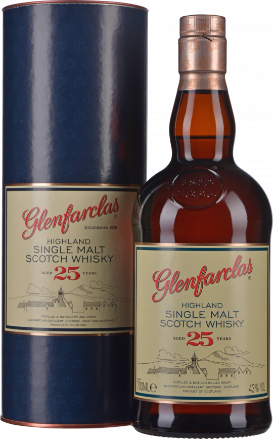 Glenfarclas Scotch Whisky Single Malt 25 YO 0,7 Liter in Tube