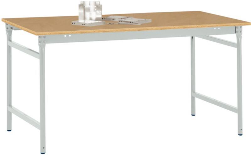 Manuflex Stationär Beistelltisch BASIS Multiplex Hellgrau 1.500 x 800 x 780 mm