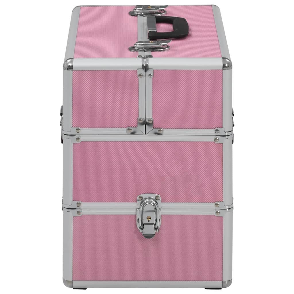 vidaXL Kosmetik-Koffer Kosmetikkoffer 37x24x35 cm Rosa Aluminium