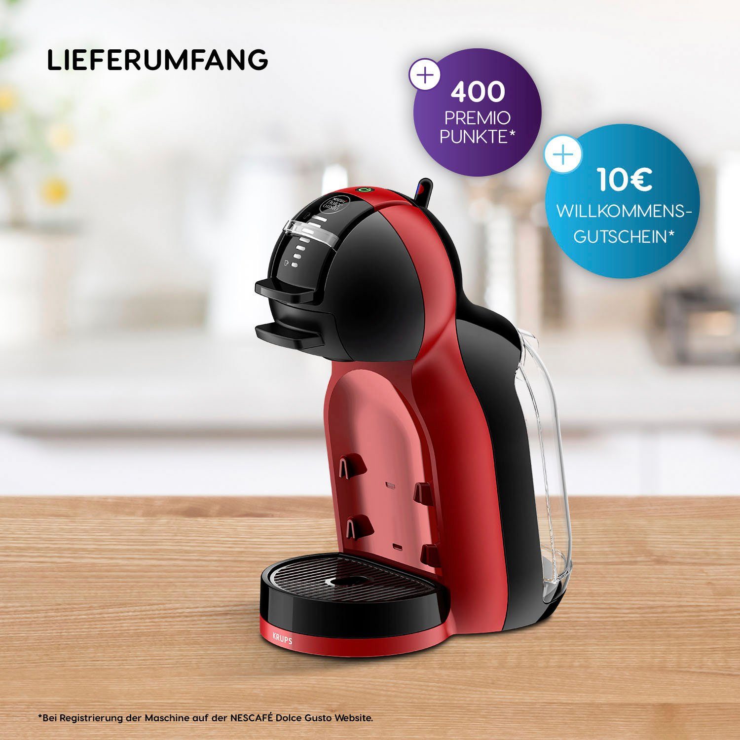 NESCAFÉ® Dolce Gusto® Kapselmaschine KP120H Mini Me, samtige Crema, Play & Select-Funktion, automatische Abschaltung