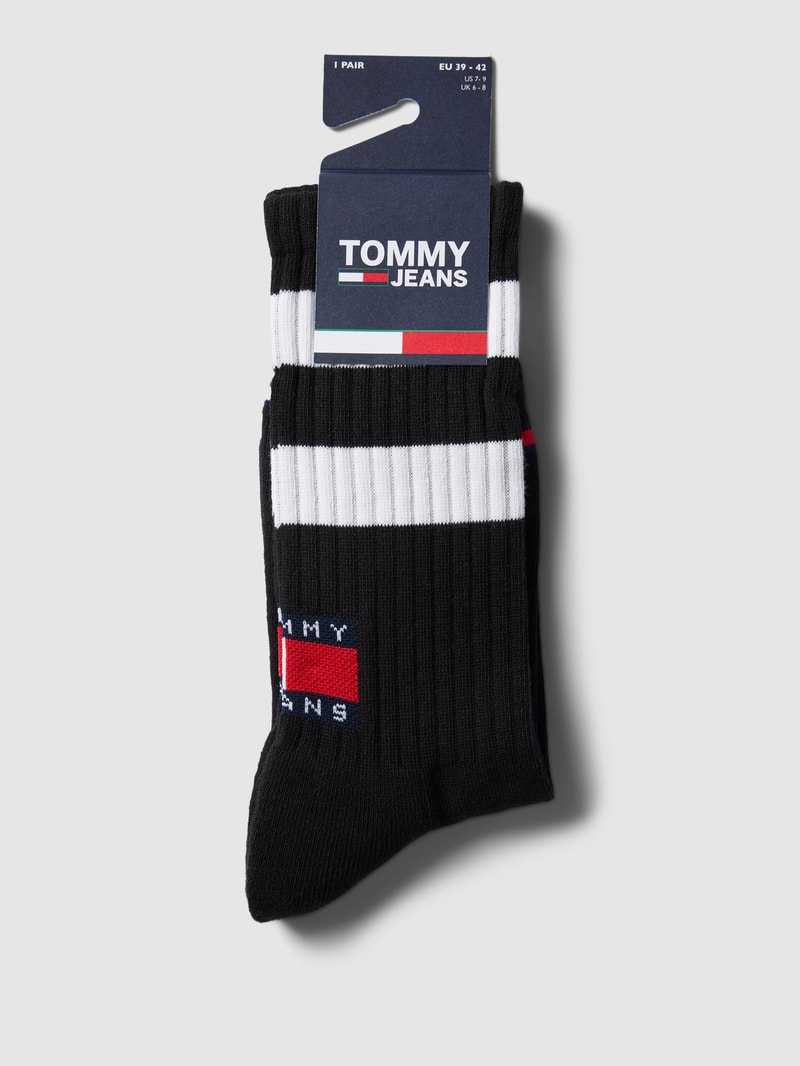 Socken mit Kontraststreifen in schwarz