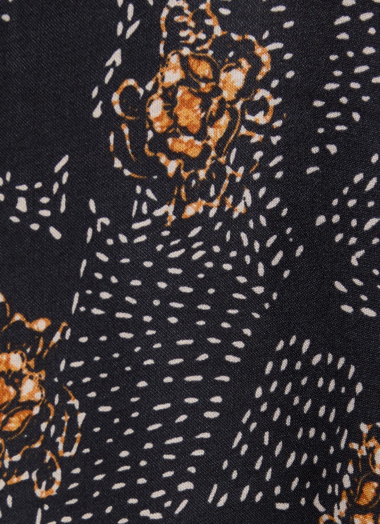 Rochie midi bluză Sessùn Nolong din amestec de mătase imprimată