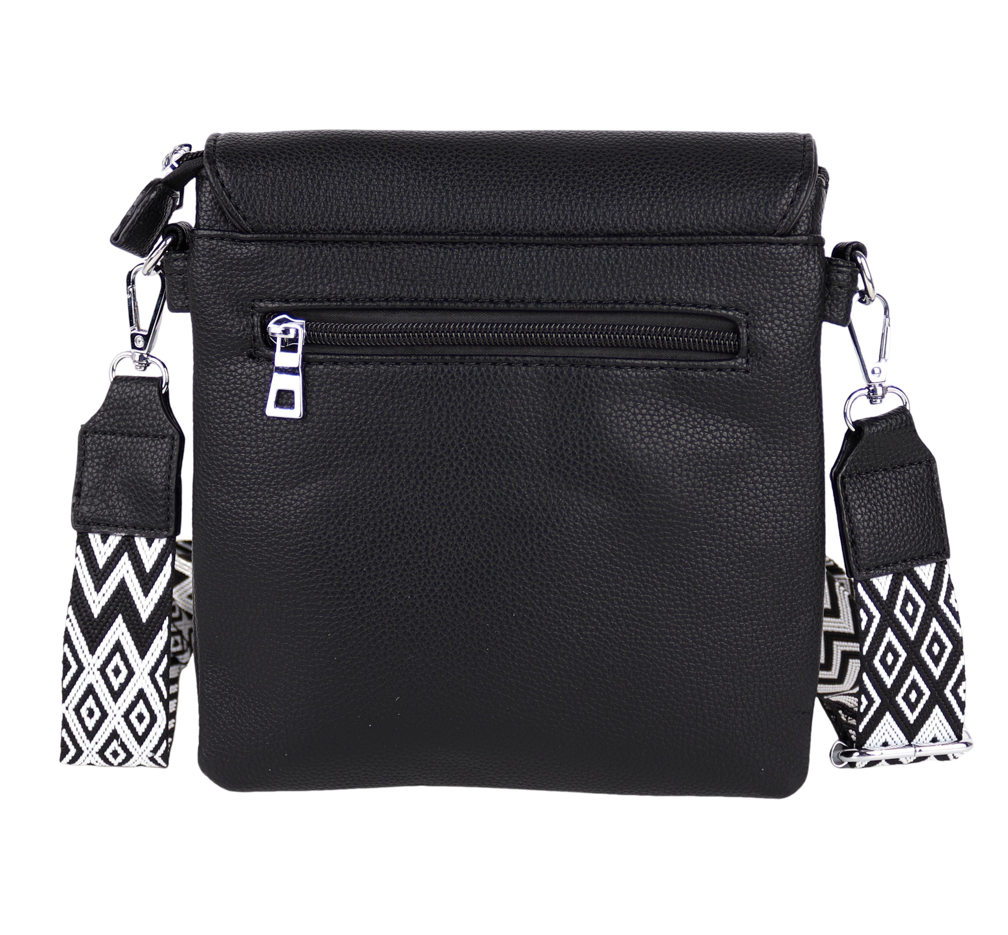MIRROSI Umhängetasche Damen Crossbody Bag, Klein 20x22x3cm (gemusterten& verstellbaren Schulterriemen, 1 Tasche & 2 Gurte), Kleine Tasche, Schultertasche für jeden Anlass
