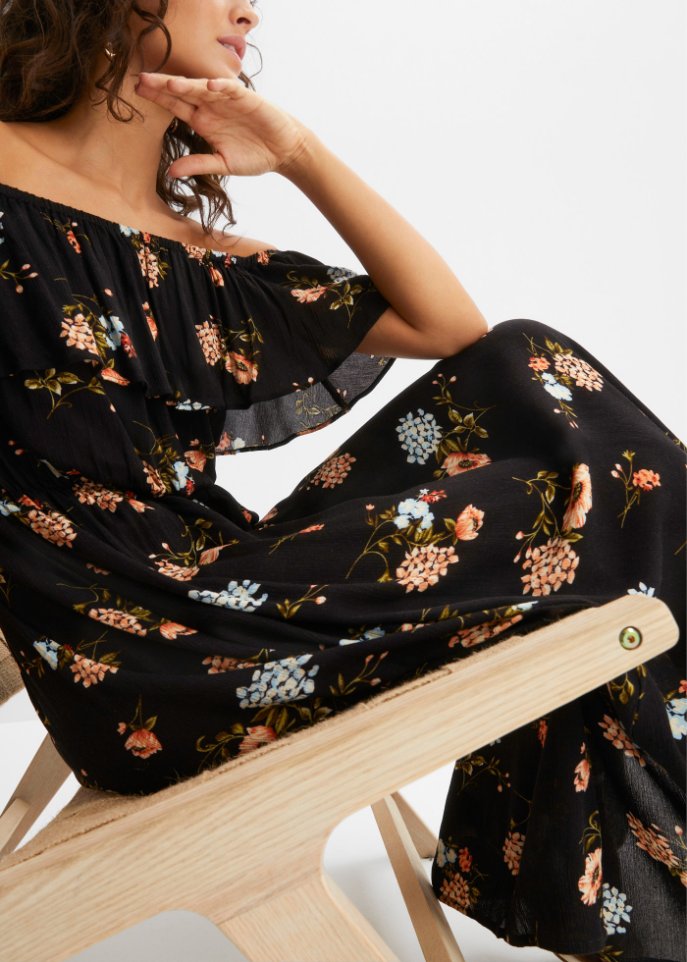 bedrucktes Carmen-Kleid