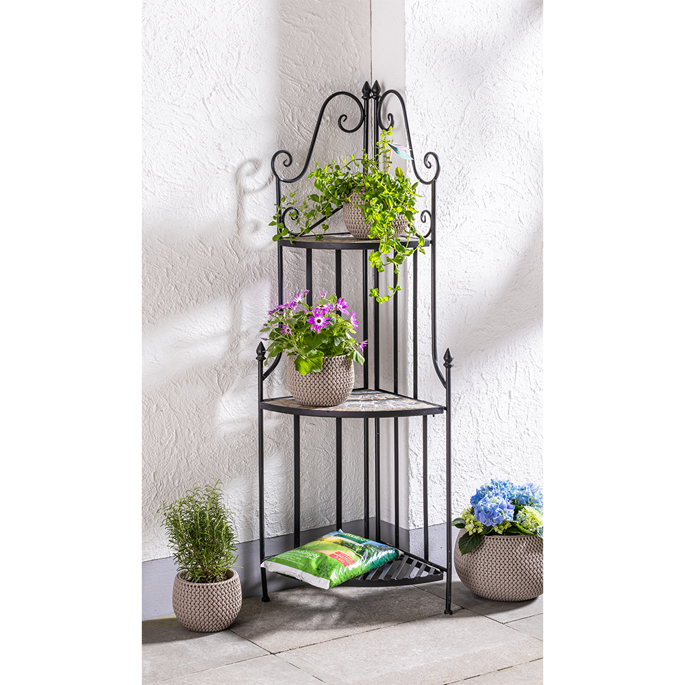 HC Garten & Freizeit Blumenständer aus Metall 35 x 35 x 142cm