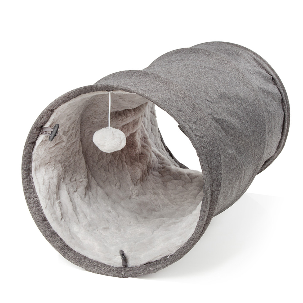 Canadian Cat Company Katzentunnel Canadian Cat Company Katzentunnel mit Kuschelfell grau