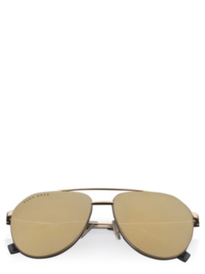 Hugo Boss Ovale Sonnenbrille für Herren in gold in gold günstig kaufen O