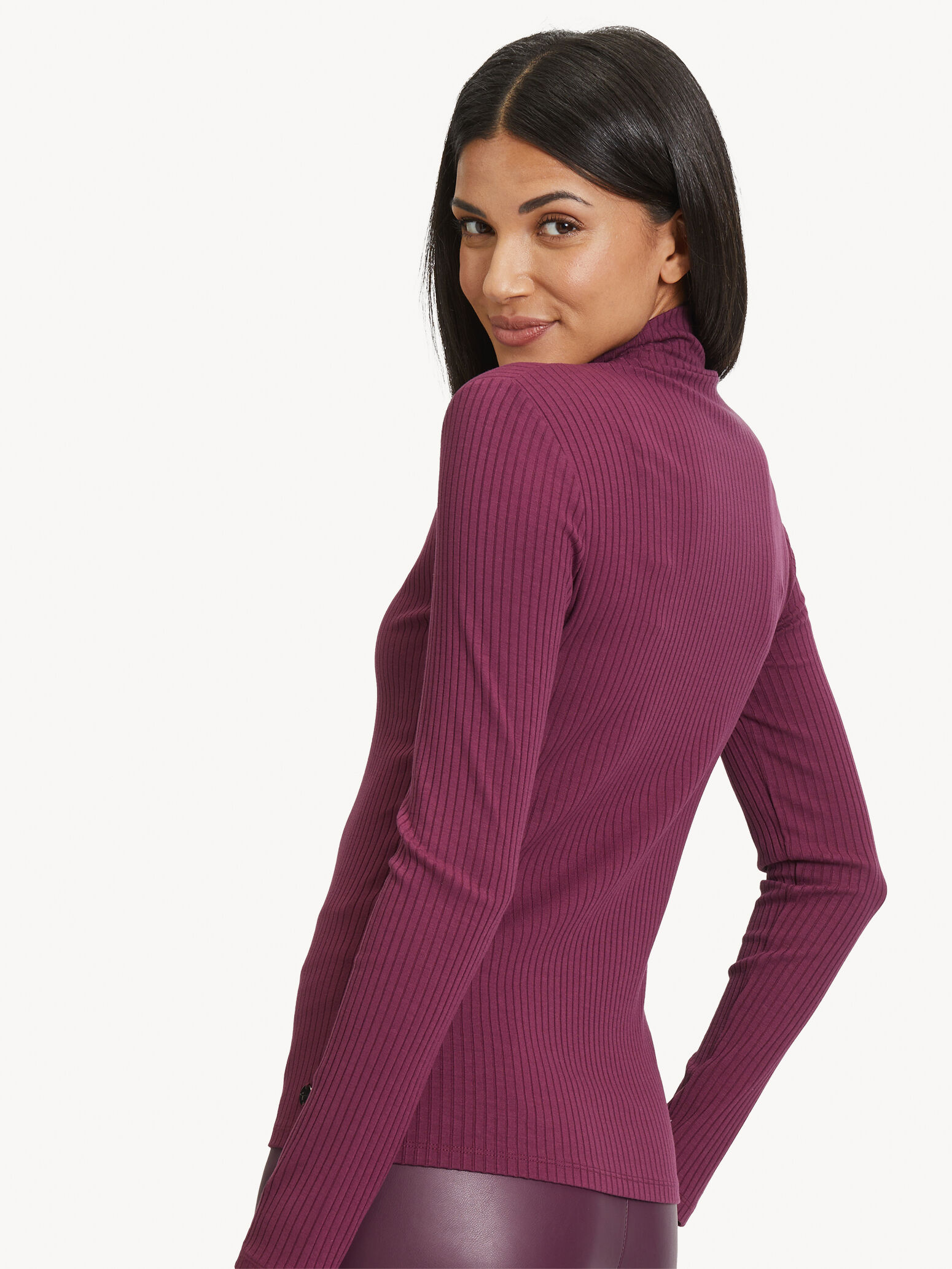 Pull à col roulé - mauve