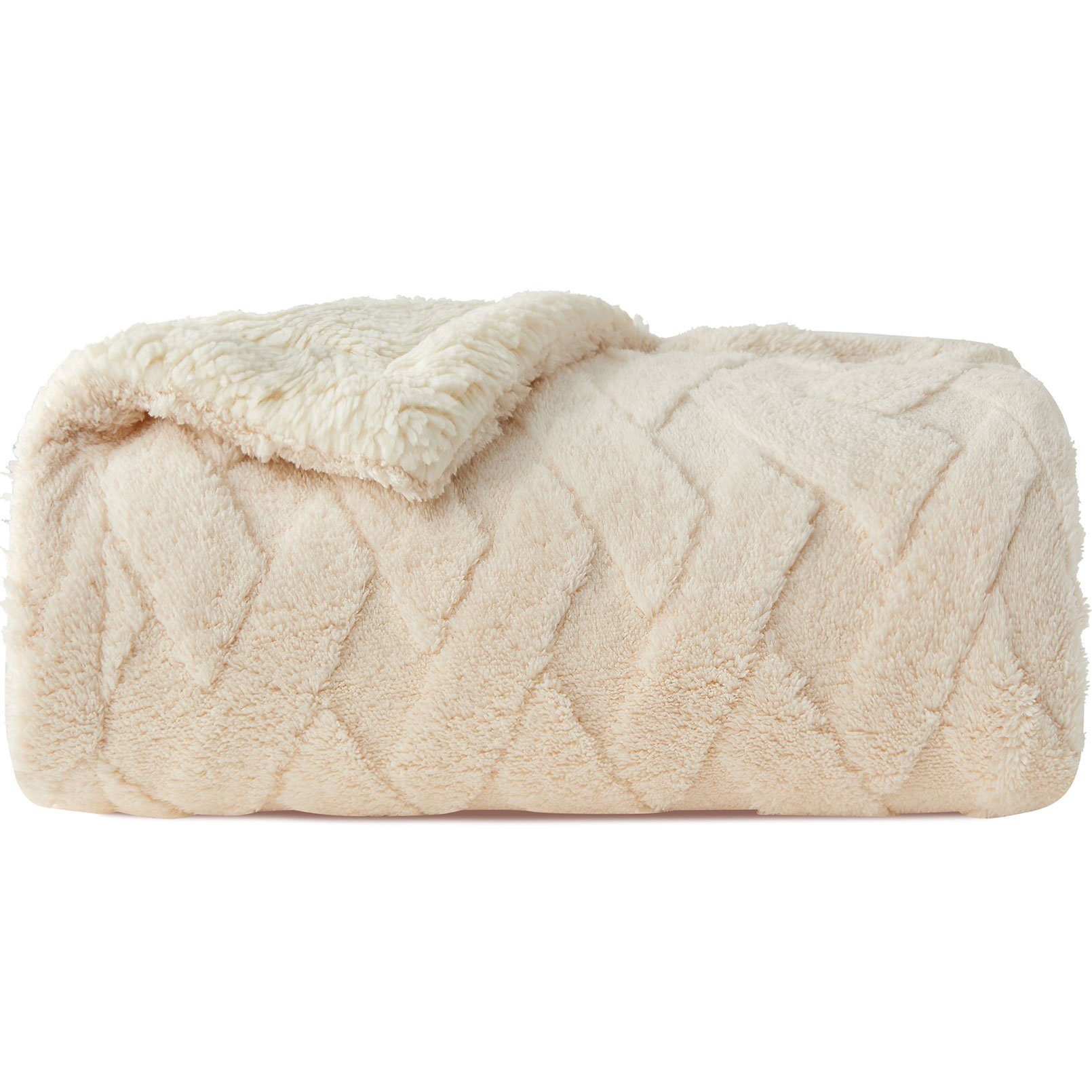 Wohndecke MT09, KEAYOO, Sherpa Fleece Warm Decke Kuscheldecken für Bett, Sofa und Couch