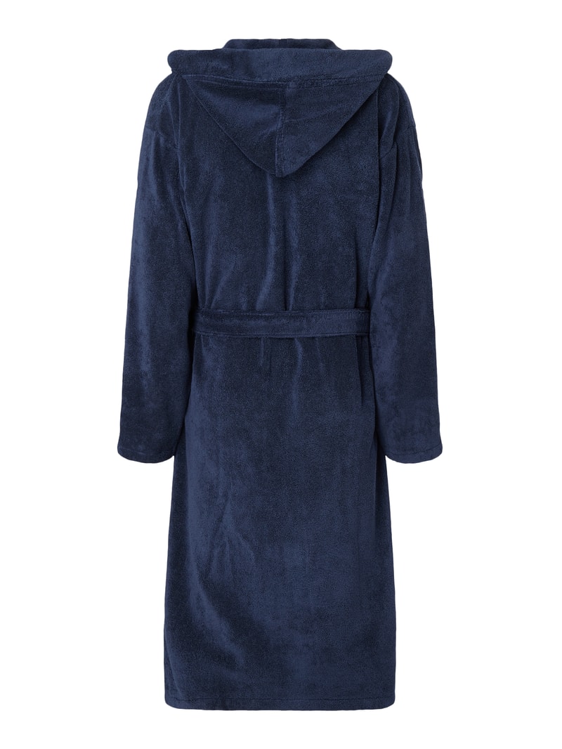 Bademantel aus Frottee in marineblau