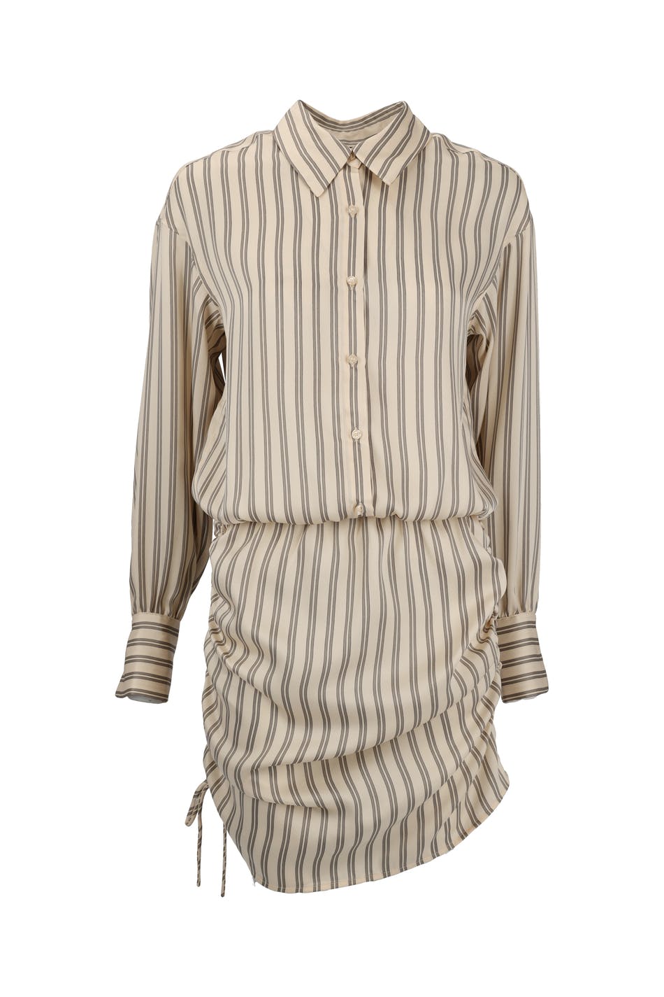 Satin shirt dress