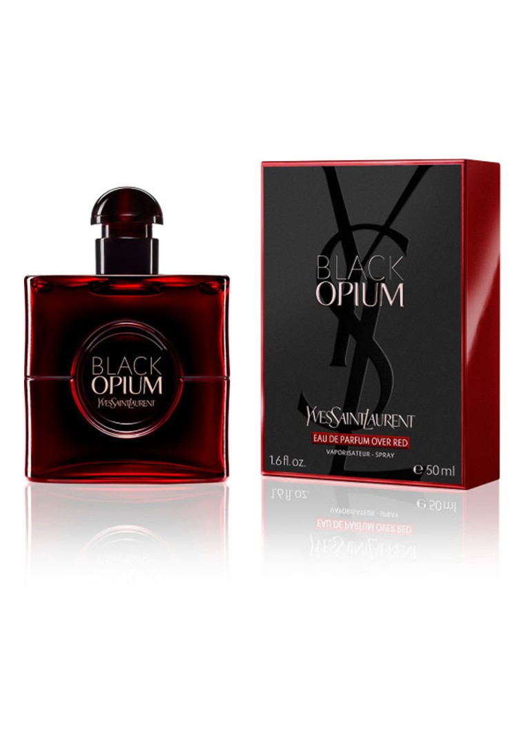 Yves Saint Laurent Black Opium Eau de Parfum Over Red