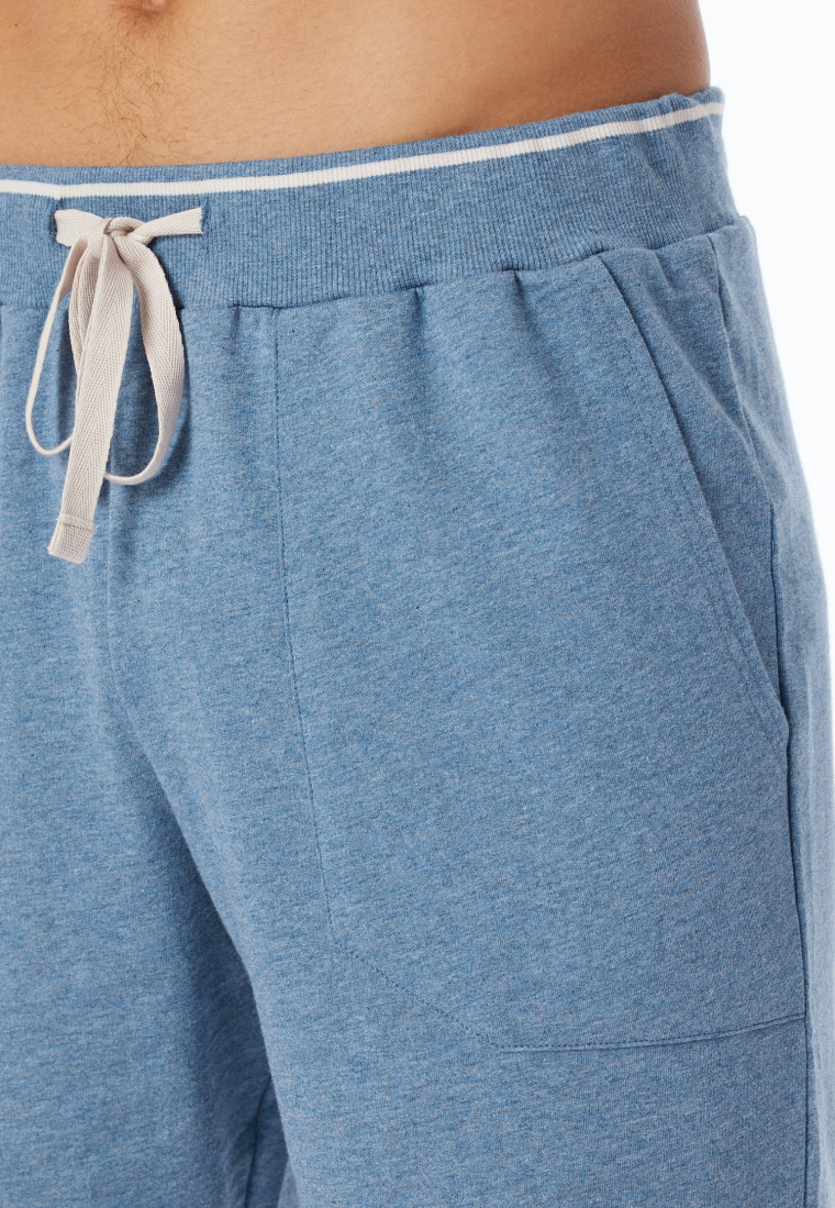 Bermudashorts Sweatware Organic Cotton blau-meliert - Mix+Relax