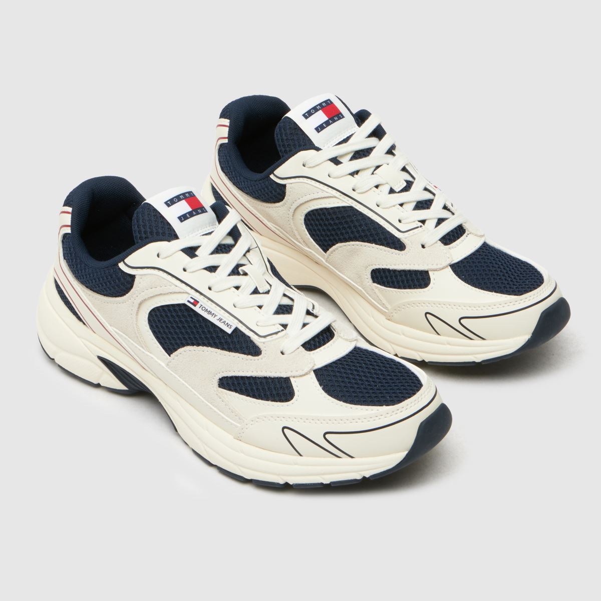 Tommy Jeans – Coney Runner – Vita, flerfärgade sneakers