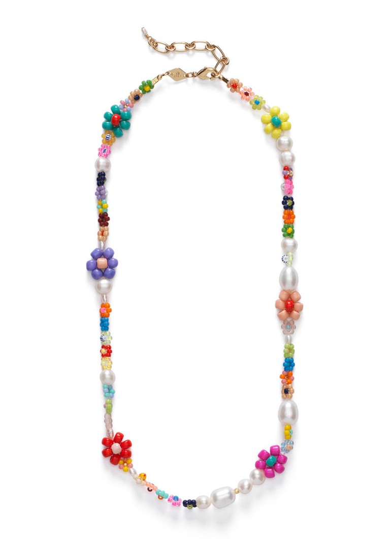Colier floral mexican placat cu aur de ANNI LU