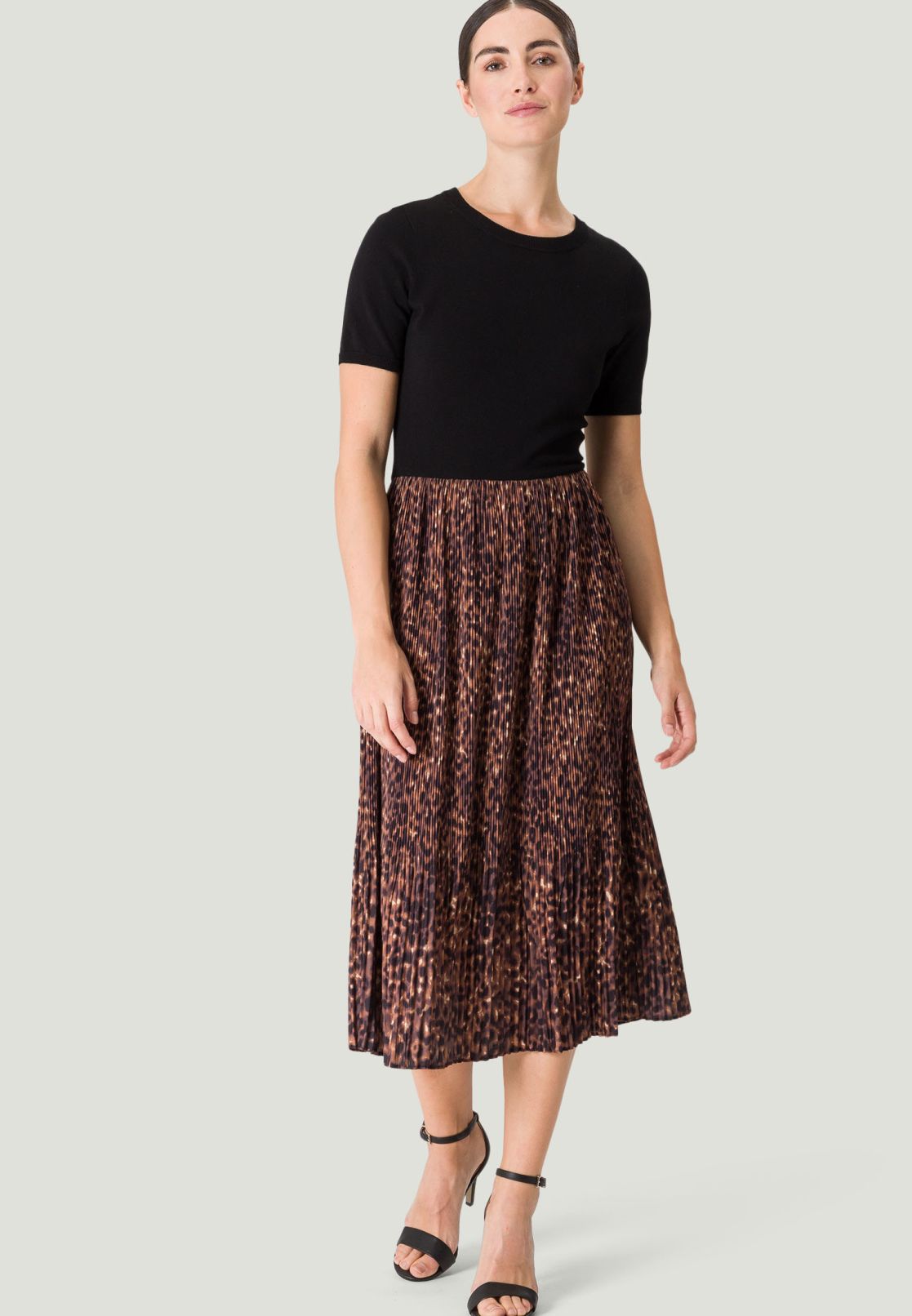 Midikleid mit Leoprint