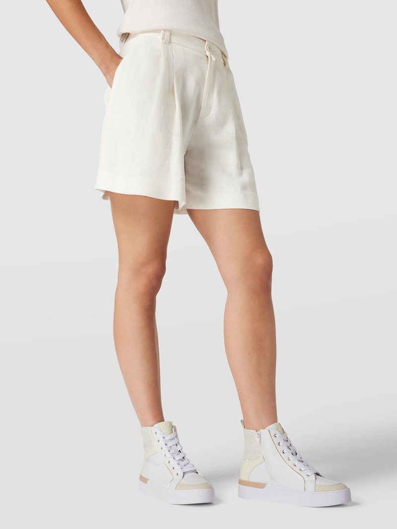High Top Sneaker mit Paillettenbesatz Modell 'SILVIA' in weiß