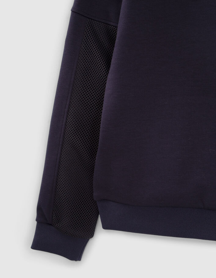 Sweat marine détails mesh garçon